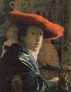 the girl with the red hat, Jan Vermeer